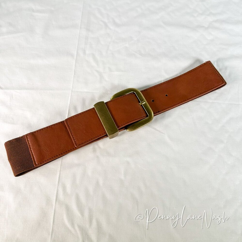 Forever 21 Faux Leather Stretchy Classic Belt - Picture 2 of 4
